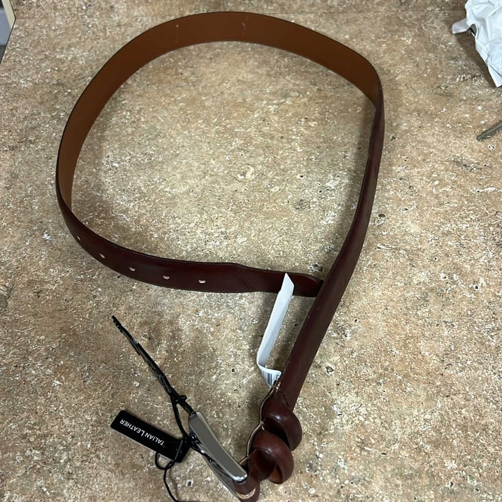 NEW BOSCA Italian leather brown belt size:38